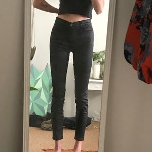 CURRENT/ELLIOT 80s skinny black leather pants